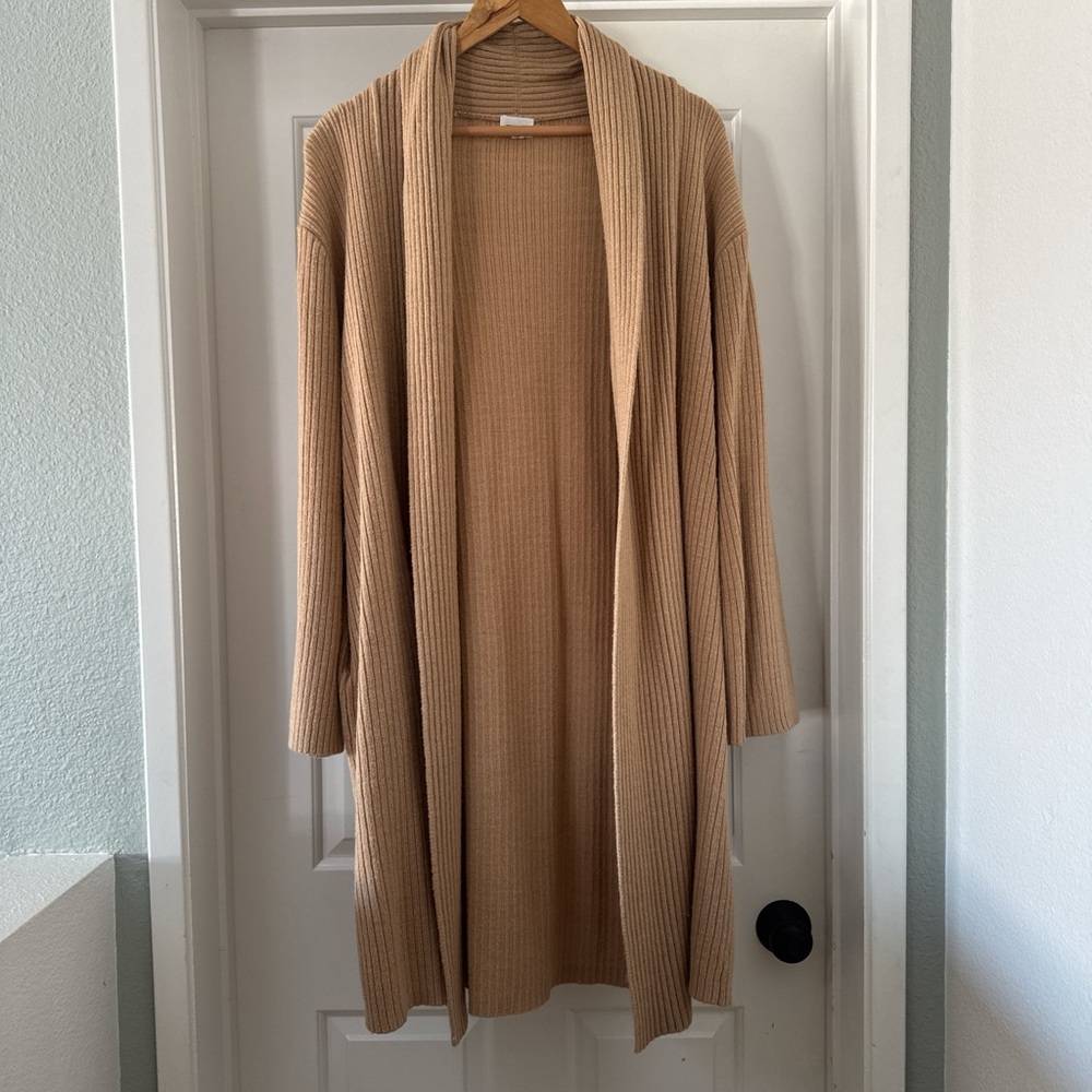 Song of Style Camel Open-Front Cardigan Sweater
